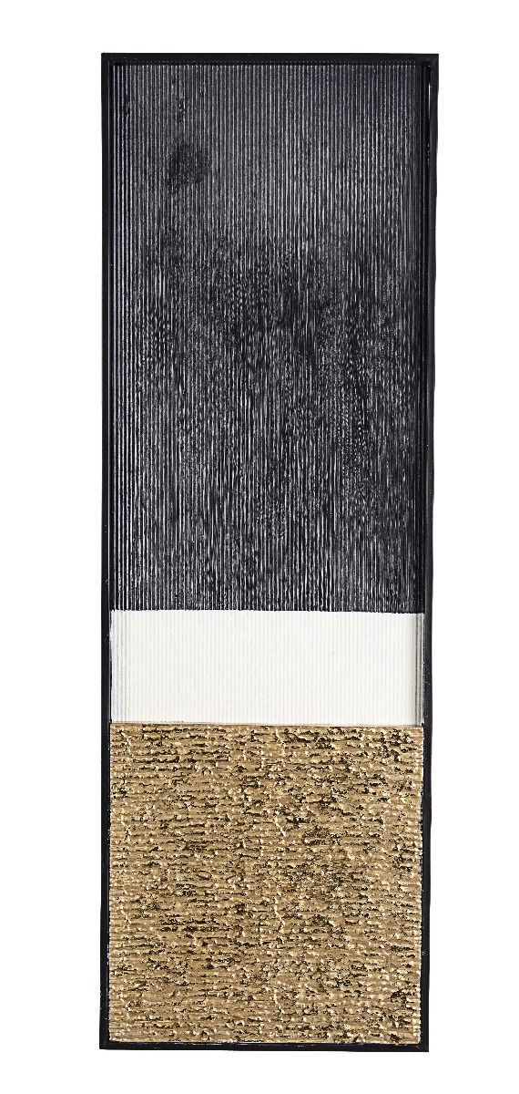 Bizzotto Graphic Διακοσμητικό Τοίχου Μεταλλικό Μαύρο/Λευκό/Χρυσό 30x2,5x90