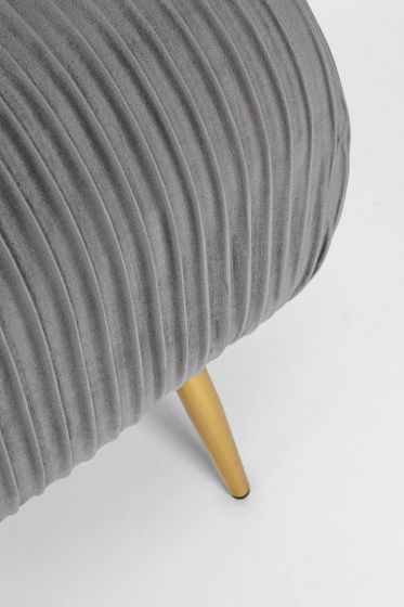Bizzotto Selena Ταμπουρέ Βελούδινο Γκρι 129x45,5x48 Κωδικός: 0720596
