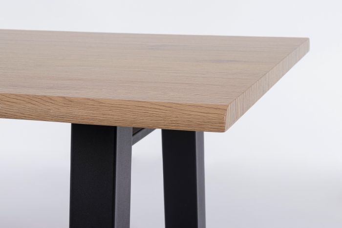 Bizzotto Fred Τραπέζι Φαγητού Μεταλλικό Μαύρο/Natural 180x90x76 Κωδικός: 0732903