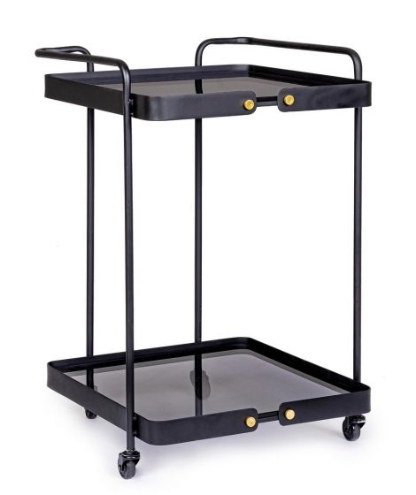 Bizzotto Zeina Τρόλεϊ Μεταλλικό Μαύρο 46x45x69 Κωδικός: 0746855