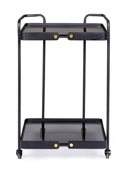 Bizzotto Zeina Τρόλεϊ Μεταλλικό Μαύρο 46x45x69 Κωδικός: 0746855