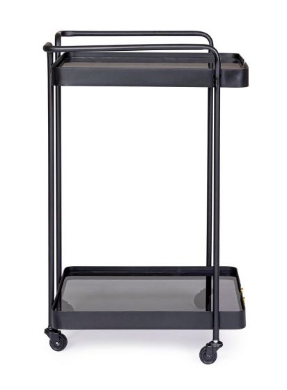 Bizzotto Zeina Τρόλεϊ Μεταλλικό Μαύρο 46x45x69 Κωδικός: 0746855