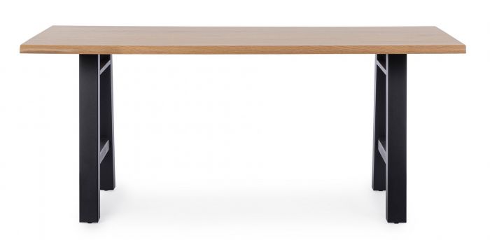 Bizzotto Fred Τραπέζι Φαγητού Μεταλλικό Μαύρο/Natural 180x90x76 Κωδικός: 0732903