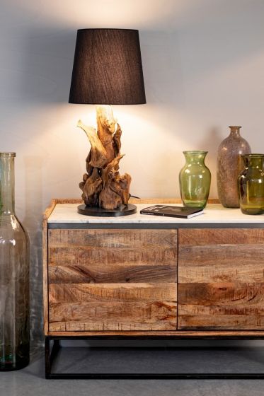 Bizzotto Bluma Επιτραπέζιο Φωτιστικό Ξύλινο Καφέ Ø35x82 Κωδικός: 0826478