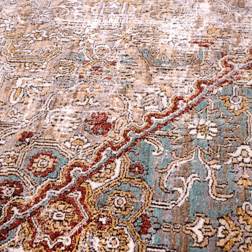 Βιοκαρπέτ Χαλί Naf Naf Belize 107-210 Πράσινο Μπεζ 200x290