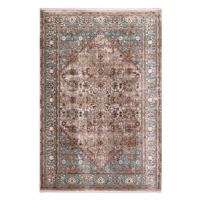 Βιοκαρπέτ Χαλί Naf Naf Belize 107-210 Πράσινο Μπεζ 200x290