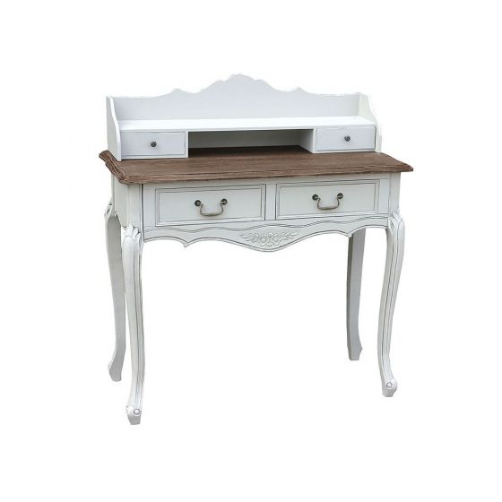 Inart Μπουντουάρ Ξύλινο Αντικέ Λευκό 90x40x101 Κωδικός: 3-50-482-0138