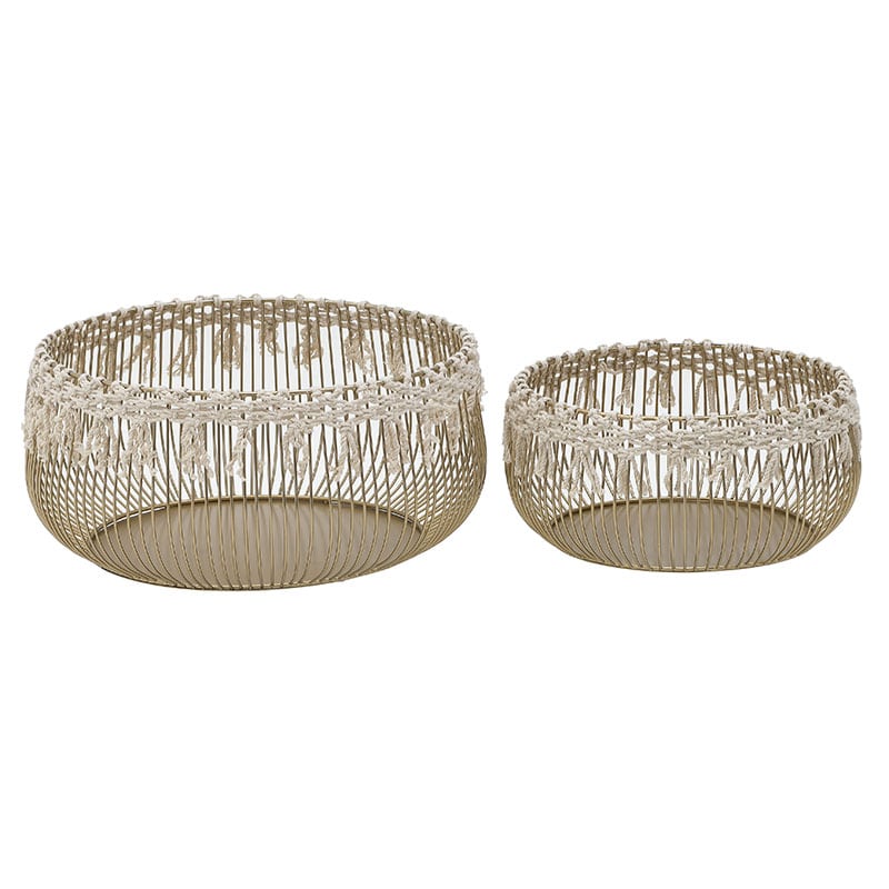 S/2 ΚΑΛΑΘΙ ΜΕ ΚΡΟΣΣΙΑ ΜΕΤΑΛ. ΧΡΥΣΟ/ΕΚΡΟΥ Δ43Χ20 3-70-983-0015 INART