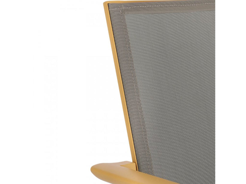 Bizzotto Καρέκλα κήπου σε γκρι-κίτρινο ύφασμα Αλουμινίου Konnor 88x45x60 0663300