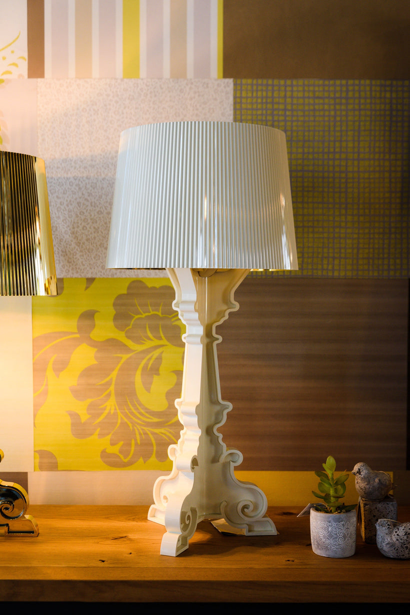 KARTELL ΦΩΤΙΣΤΙΚΟ ΕΠΙΤΡΑΠΕΖΙΟ BOURGIE WHITE/GOLD 37*37*68/78