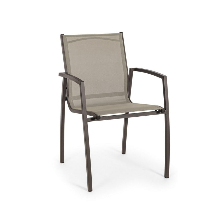 Καρέκλα Με Μπράτσα Hilla YK14 Καφέ 0662938