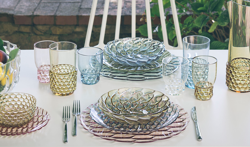 Kartell Ποτήρι Ψηλό Jellies 8.5x8.5x15 Σετ των 4 Διάφανο 1491/B4