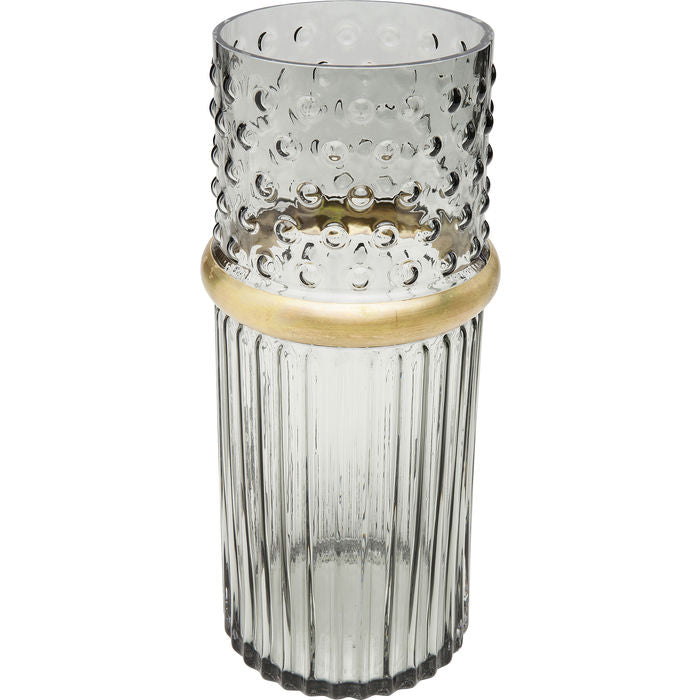 Βάζο LA Γυάλινο Γκρι 32 εκ.