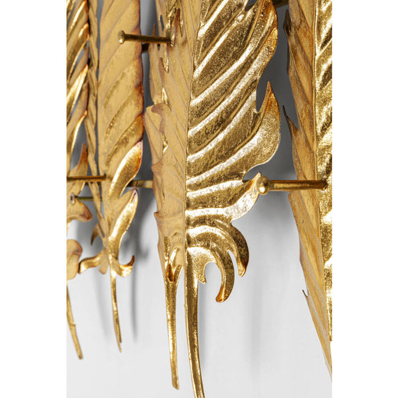 Κρεμάστρα Τοίχου Leaf Μεταλλική Χρυσή 56x86x8 εκ.