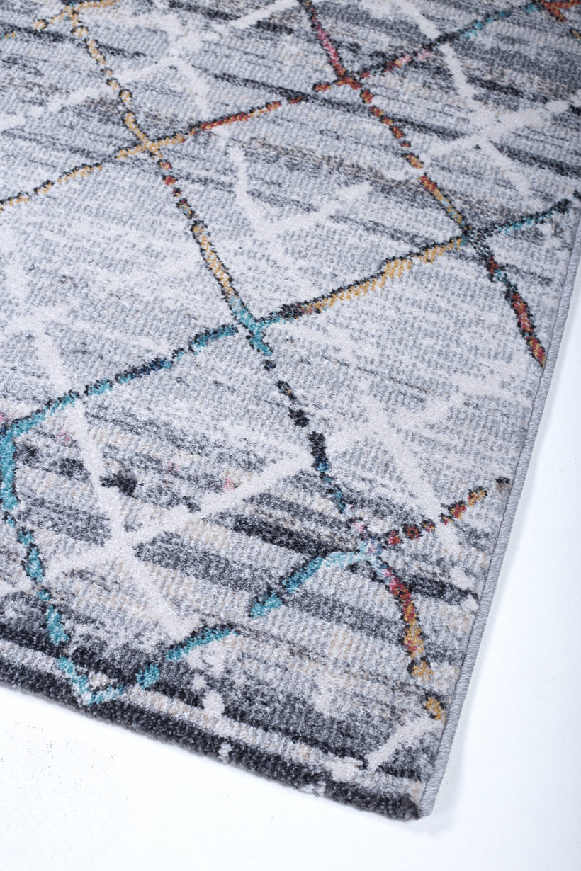 Χαλί Monza 8074/110 γκρι εκρού μοντέρνο boho