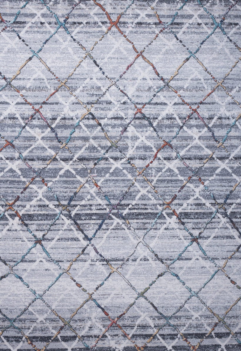 Χαλί Monza 8074/110 γκρι εκρού μοντέρνο boho