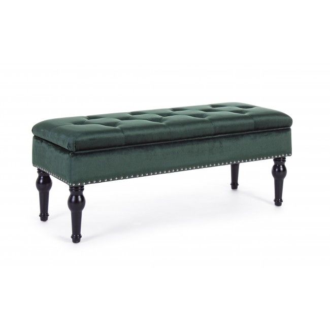 Bizzotto Bernard Ταμπουρέ Βελούδινο Σκούρο Πράσινο 108.5x43x45