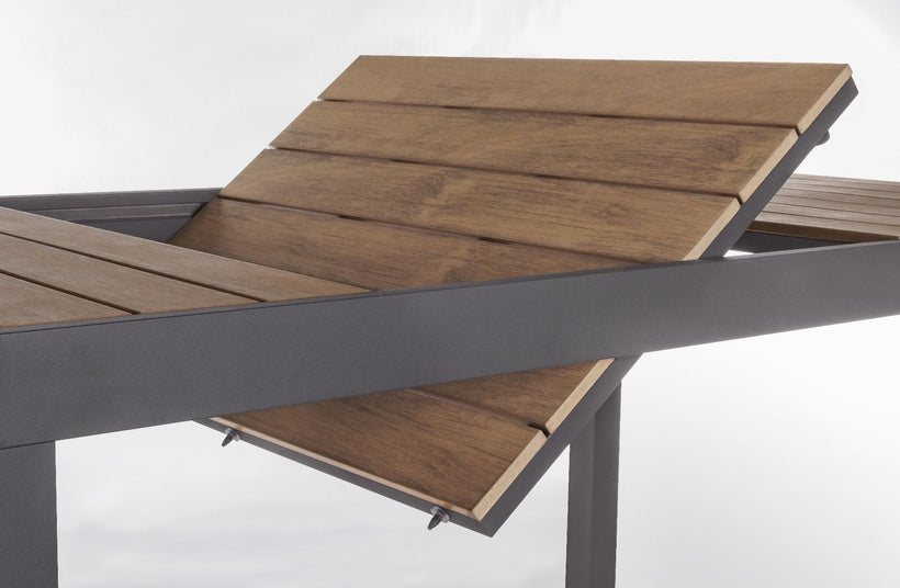 Bizzotto Elias Επεκτεινόμενο Τραπέζι Φαγητού Εξωτερικού Χώρου Ανθρακί 140(200)x90x75 Κωδικός: 0662179