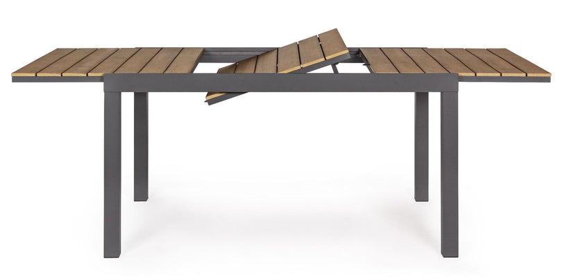 Bizzotto Elias Επεκτεινόμενο Τραπέζι Φαγητού Εξωτερικού Χώρου Ανθρακί 140(200)x90x75 Κωδικός: 0662179