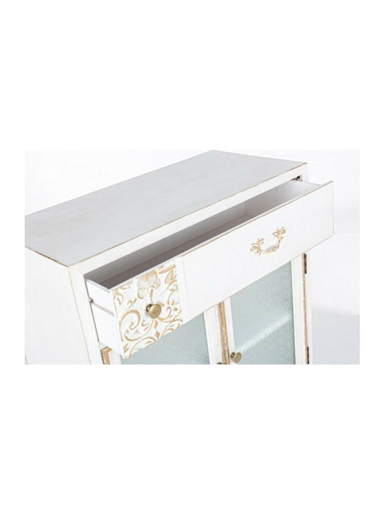 Bizzotto Μπουφές MARIGOLD με 2 πόρτες και 3 συρτάρια Ξύλινος Λευκό/Χρυσό 73x35x110 εκ.0745775