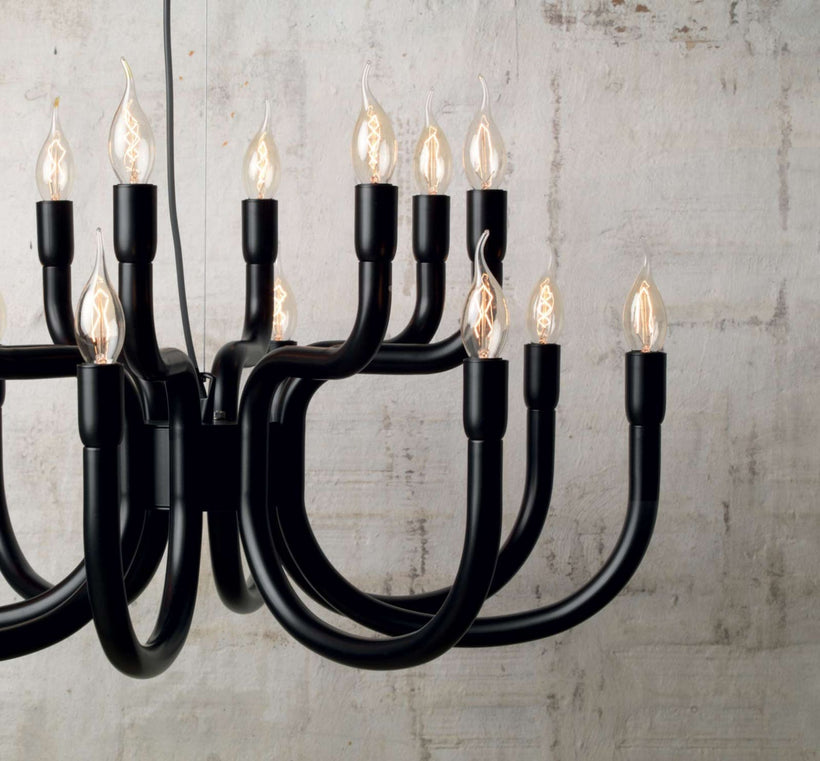 Karman Snoob Πολυέλαιος Μεταλλικός Μαύρος Ε14 SE610N