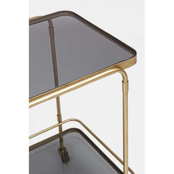 Bizzotto Orabel Τρόλεϊ Μεταλλικό Χρυσό 61,5x38,5x72 Κωδικός: 0746432