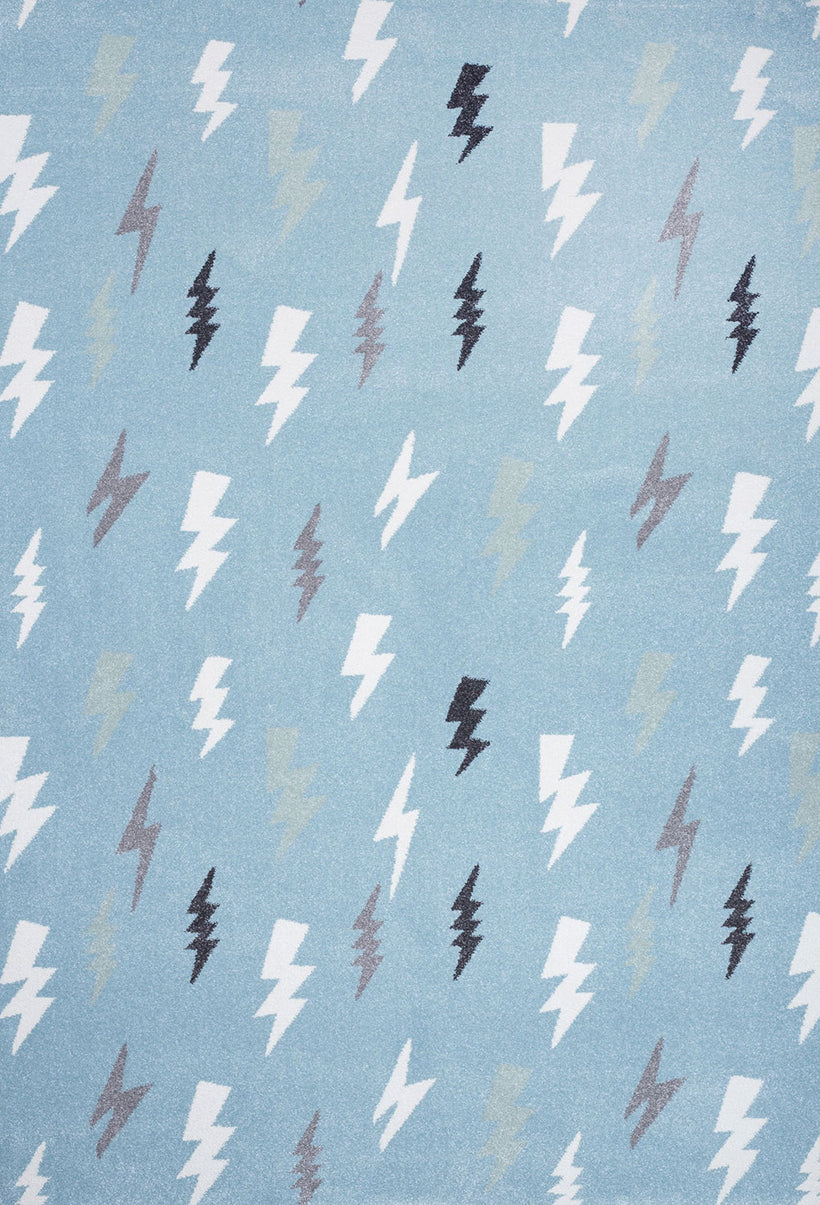 Παιδικό χαλί Diamond kids 8471/230 γαλαζοπράσινο με κεραυνούς