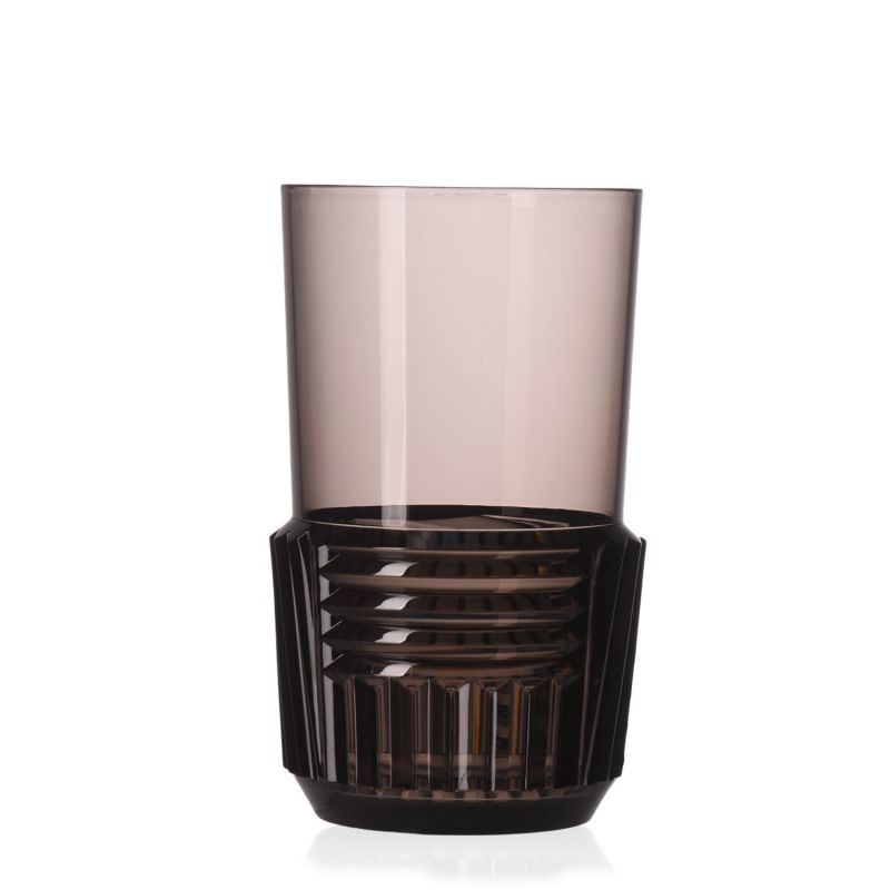 Kartell Ποτήρι Ψηλό Trama 8.5x8.5x15 Smoke 1512/FU Σετ των 4