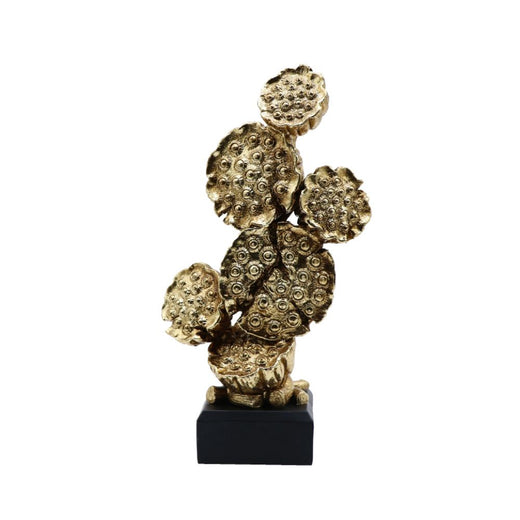 ONIOPORA ΔΙΑΚΟΣΜΗΤΙΚΟ ΚΑΚΤΟΣ 17x10x31cm POLYRESIN ΧΡΥΣΟ ΜΑΥΡΟ 020784