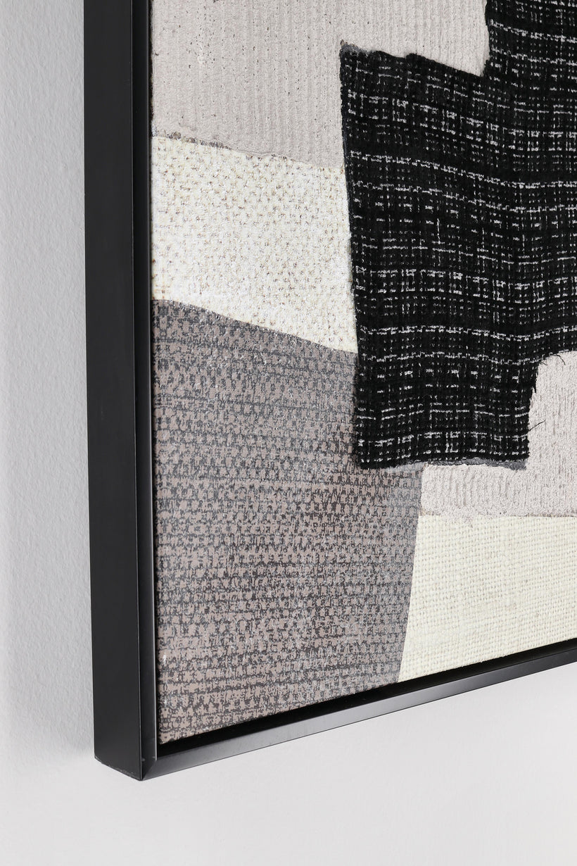 Bizzotto Fabric Πίνακας Σε Καμβά Μαύρος/Γκρι 82,6x4,3x122,6 Κωδικός: 0242830