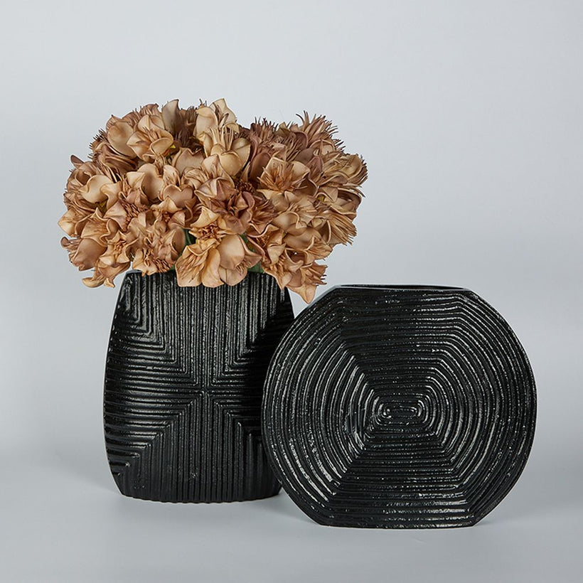 LINEAR ΒΑΖΟ 21x8x24cm ΑΛΟΥΜΙΝΙΟ ΜΑΥΡΟ 025994