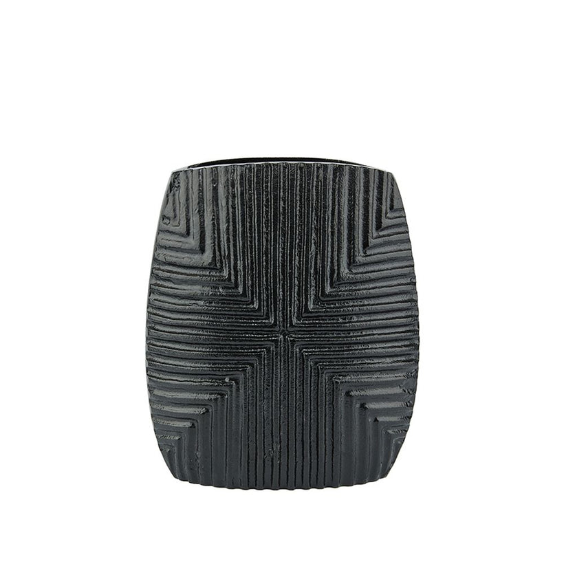 LINEAR ΒΑΖΟ 21x8x24cm ΑΛΟΥΜΙΝΙΟ ΜΑΥΡΟ 025994