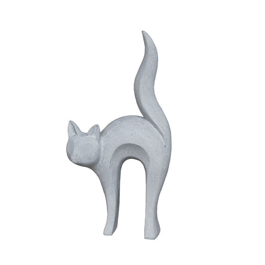 CAT STATUE ΔΙΑΚΟΣΜΗΤΙΚΗ ΓΑΤΑ 31x15x62cm ΤΕΧΝΗΤΗ ΠΕΤΡΑ ΓΚΡΙ SKU 029264
