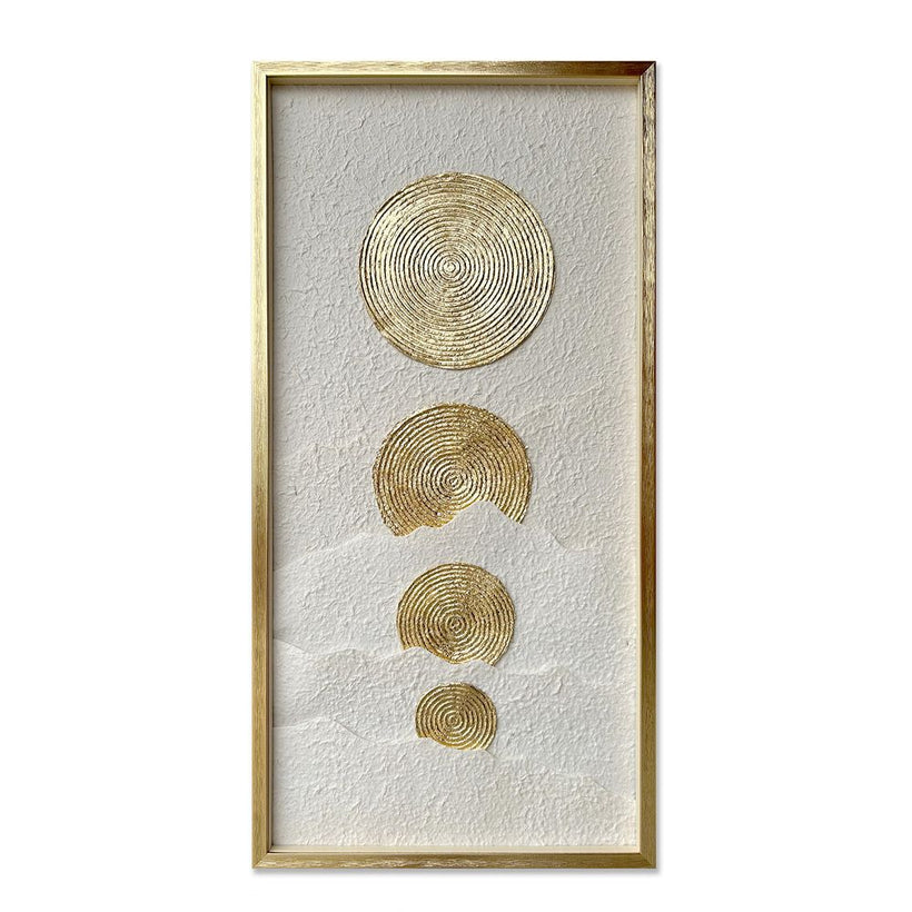 PURE BLISS ΠΙΝΑΚΑΣ ΔΙΑΚΟΣΜΗΣΗΣ 50x100x3cm ΧΑΡΤΙ ΧΡΥΣΟ ΛΕΥΚΟ ΓΥΑΛΙ ΧΡΥΣΟ 030459