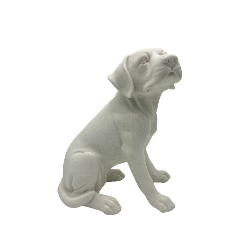 BORIS ΔΙΑΚΟΣΜΗΤΙΚΟ ΣΚΥΛΟΣ 24x18x29cm POLYRESIN ΛΕΥΚΟ SKU 031114