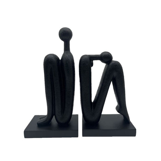 MABIOR ΔΙΑΚΟΣΜΗΤΙΚΟ ΒΙΒΛΙΟΣΤΑΤΗΣ SET 2ΤΜΧ 30x10x30cm POLYRESIN ΜΑΥΡΟ SKU 031117