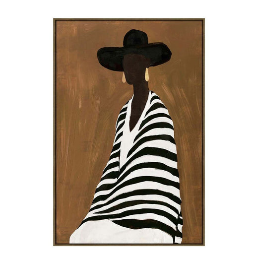 TIMELESS ELEGANCE C ΠΙΝΑΚΑΣ ΔΙΑΚΟΣΜΗΤΙΚΟΣ ΜΕ ΚΟΡΝΙΖΑ 80x120x4cm ΚΑΜΒΑΣ ΚΑΦΕ ΜΠΕΖ PP ΜΑΥΡΟ SKU 033076