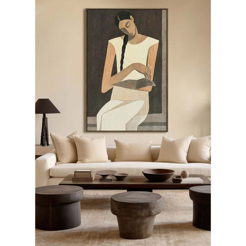 SERENITY A ΠΙΝΑΚΑΣ ΔΙΑΚΟΣΜΗΤΙΚΟΣ ΜΕ ΚΟΡΝΙΖΑ 80x120x4cm ΚΑΜΒΑΣ ΜΠΕΖ ΚΑΦΕ Κωδικός: 033082 PP