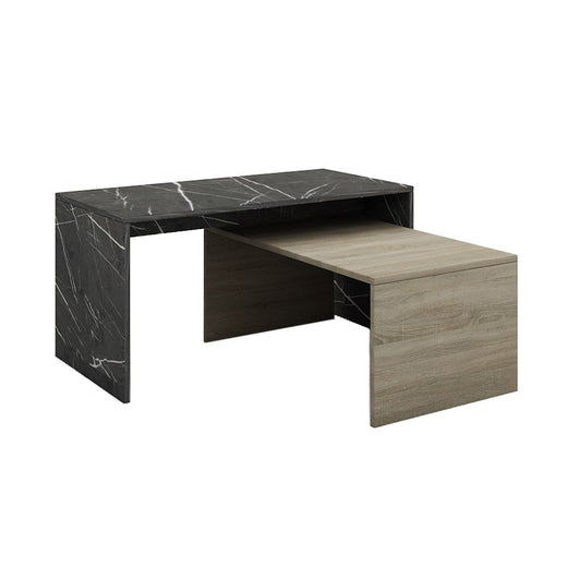 PETRA DUO COFFEE TABLE ΠΕΤΡΑ SONOMA ΣΚΟΥΡΟ 90x45x45cm SKU 04-0460