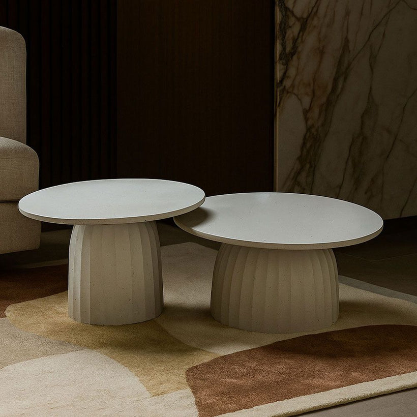 TOLEDO COFFEE TABLE ΛΕΥΚΟ ΜΕ PATTERN 60x60x38cm SKU 04-1200