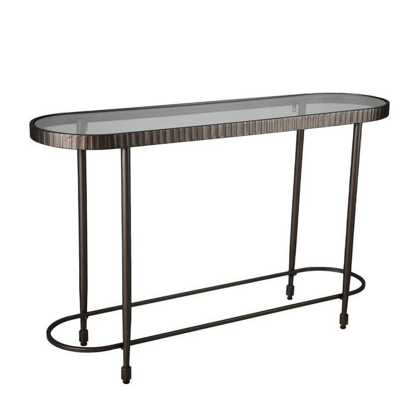 GRANAZ ΚΟΝΣΟΛΑ GUNMETAL 132x36x81cm  05-0780