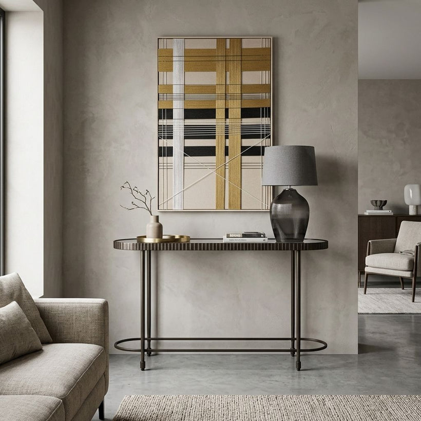 GRANAZ ΚΟΝΣΟΛΑ GUNMETAL 132x36x81cm  05-0780