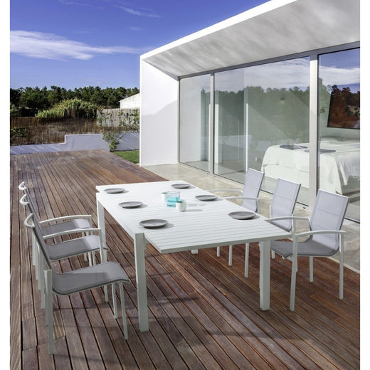 Pelagius Τραπέζι Κήπου Αλουμινίου Επεκτεινόμενο Λευκό 135εκ/270 x 90εκ x 75 εκ. 0662713