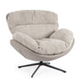Bizzotto Adinda Πολυθρόνα Περιστρεφόμενη Υφασμάτινη/PU Γκρι 100x101x94 Κωδικός: 0732240