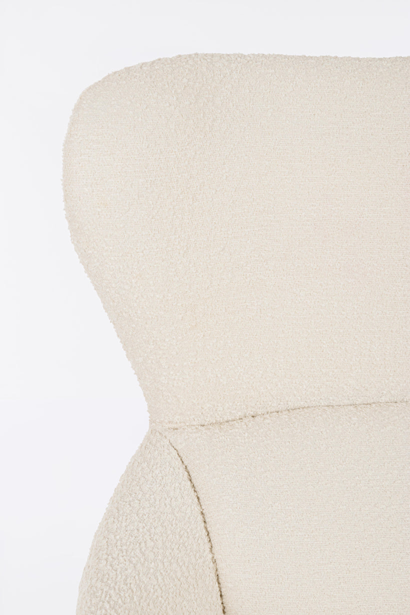 Hailey Πολυθρόνα Περιστρεφόμενη Εκρού 0733497 75x80x110cm