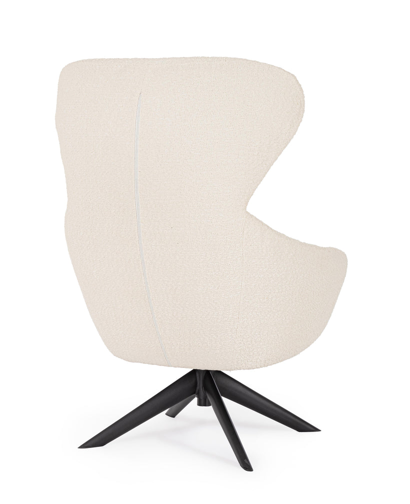 Hailey Πολυθρόνα Περιστρεφόμενη Εκρού 0733497 75x80x110cm
