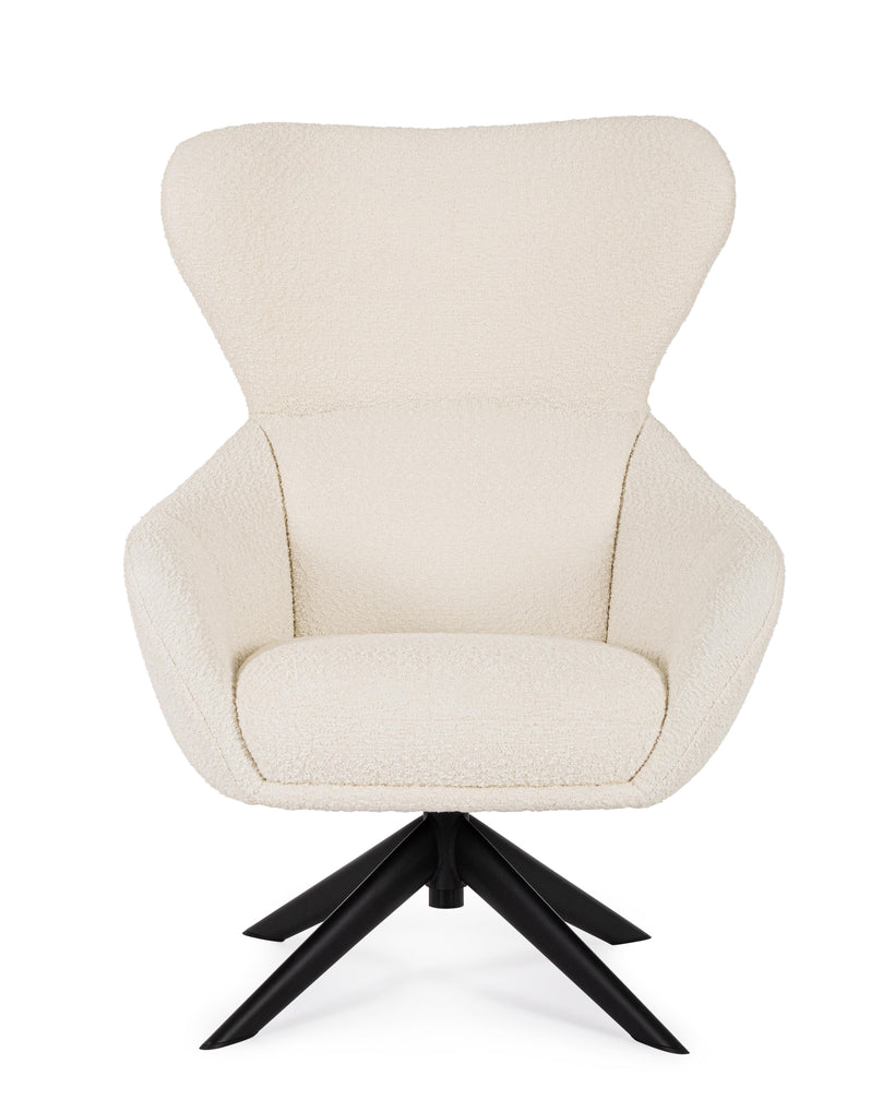 Hailey Πολυθρόνα Περιστρεφόμενη Εκρού 0733497 75x80x110cm