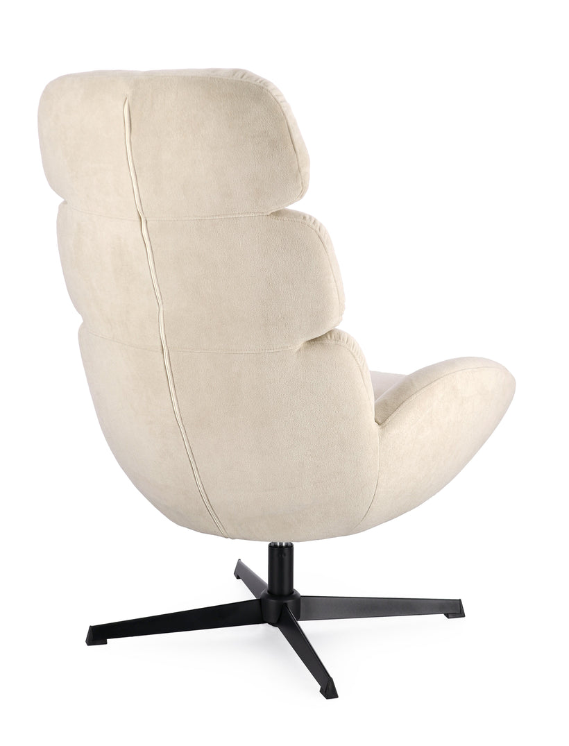 Bizzotto Violante Περιστρεφόμενη Πολυθρόνα Υφασμάτινη Κρεμ 76x86x106 Κωδικός: 0733506