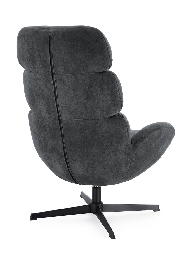 Bizzotto Violante Περιστρεφόμενη Πολυθρόνα Υφασμάτινη Μαύρη 76x86x106 Κωδικός: 0733507