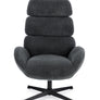 Bizzotto Violante Περιστρεφόμενη Πολυθρόνα Υφασμάτινη Μαύρη 76x86x106 Κωδικός: 0733507